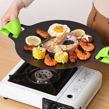 СКОВОРОДА-ГРИЛЬ С АНТИПРИГАРНЫМ ПОКРЫТИЕМ ПАНЕЛИ