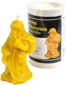 FORMA SILIKONOWA MIKOŁAJ 7 cm wosk ul miód f136