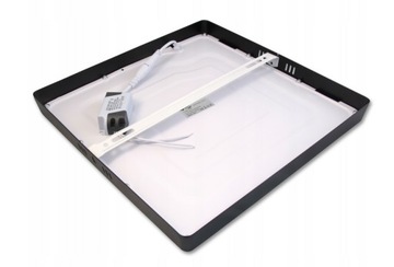 Panel LED natynkowy kwadrat 24W Proma 4000K czarny