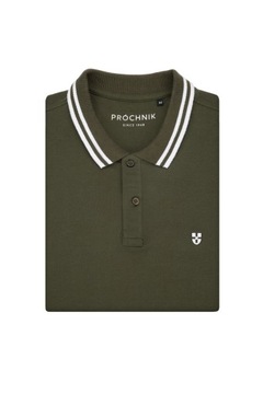 Мужская футболка-поло темно-зеленая Próchnik PM2 L