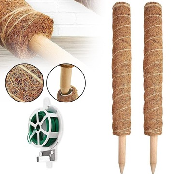 2 SZT KRATA MONSTERA 40CM SŁUPEK Z MCHU DLA ROŚLIN KRYTY MECH PALI KIJE