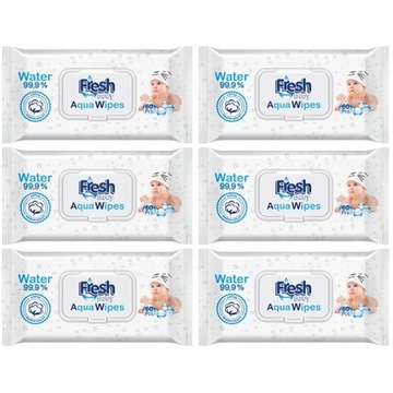 2 x chusteczki Aqua Fresh Baby 60 sztuk 99 % wody