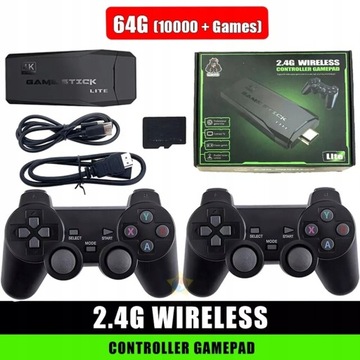 4K 64G Video Game Console Stick Lite Built-in 1000