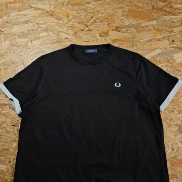 Koszulka T-shirt FRED PERRY Czarna Nowy Model Sportowa Męska Casual XL