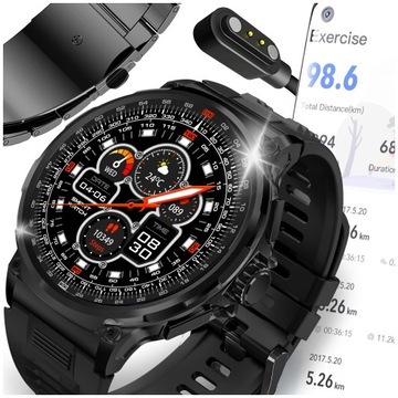 SMARTWATCH ZEGAREK MĘSKI MENU ROZMOWY POLSKIE SPORT PULS WATCH 710 mAh PL