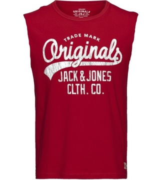 Jack Jones Bezrękawnik Tank Top Czerwony Grafika S