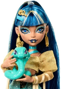 MONSTER HIGH CLEO DE NILE КУКЛА 30 СМ + АКСЕССУАРЫ КОБРА ПУГАЛО