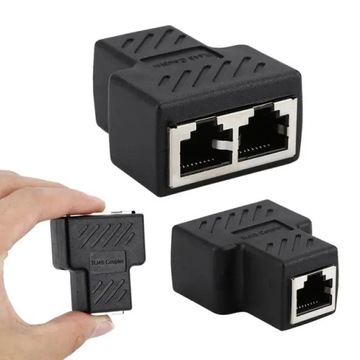 1 do 2 LAN sieć Ethernet adaptery RJ45 Splitter Extender adaptery wtykowe