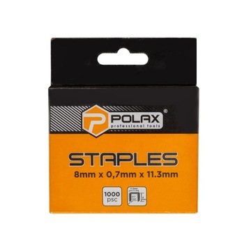 Zszywki tapicerskie typ A/53 (1000szt) 8х0.7х11.3mm Polax