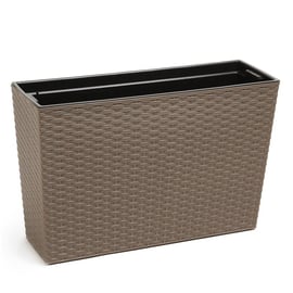 Kwietnik Werbena Rattan Plastik 56 cm x 19 x 37 cm Frappe z Wkładem Lamela