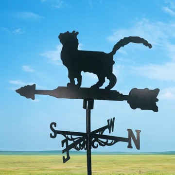 Сад на крыше флюгер указатель направления ветра форма кошки