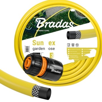 ZESTAW WĄŻ OGRODOWY SUNFLEX 3/4`` 30m metrów BRADAS + GRATIS SZYBKOZŁĄCZKA