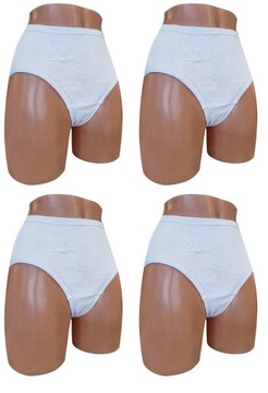 4x MAJTKI DAMSKIE BAWEŁNIANE BIAŁE GŁADKIE 7XL