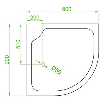 KABINA PRYSZNICOWA Z HYDROMASAŻEM NINA 90x90 CM