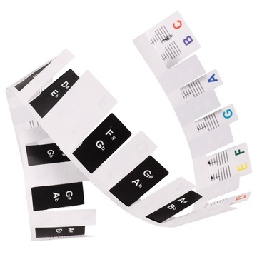 ПРОЗРАЧНАЯ БУМАГА НАКЛЕЙКИ НА КЛАВИАТУРУ ПИАНО ДЕТСКАЯ ПРОЗРАЧНАЯ ЛЕНТА 2 ШТ.