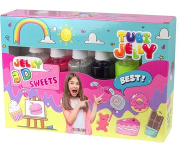 TUBI JELLY 6 KOLORÓW SŁODYCZE ŻELE GELZ MASA SLIME