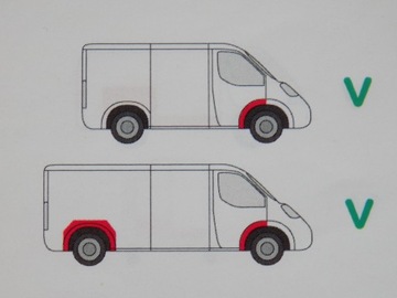 VW TRANSPORTER T4 РЕМКОМПЛЕКТ КОЛЕСНЫХ АРОК