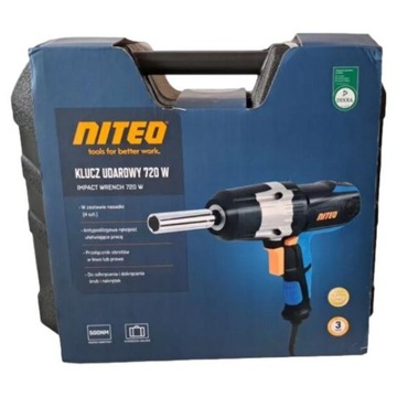 Niteo KLUCZ UDAROWY 720W 4 nasadki