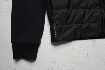 Prada Hoodies SJC574 kurtka bluza czarna hoodie męska opium M