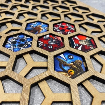 Игровая доска для Neuroshima Hex - мини ХДФ венге