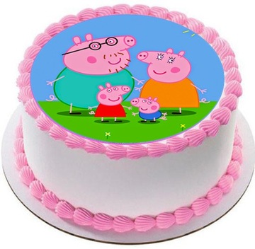 Opłatek opłatki GRUBY na TORT ŚWINKA PEPA GEORG
