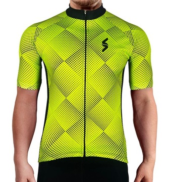 Koszulka rowerowa Rozm -M- Fluo DOTS