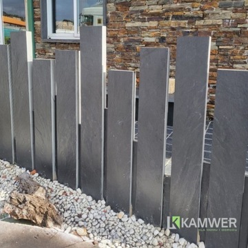 PALISADA Z KAMIENIA BAZALTOWA GRAFIT 50X10X3