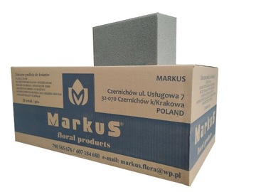 Цветочек БОЛЬШОЙ Влажная флористическая губка кирпично-зеленая пенопластовая 10 шт!