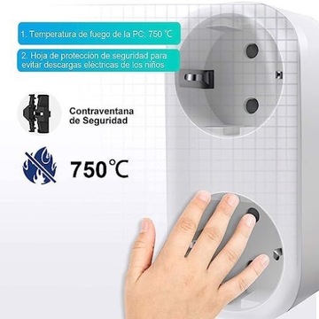 Интеллектуальный сетевой разветвитель 2 розетки 16А