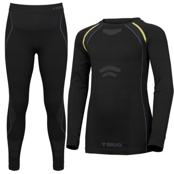 Bielizna Termoaktywna Brugi Męska Komplet Spodnie Bluza Techniczna L / XL