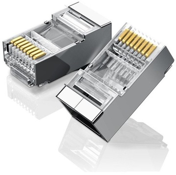 10x wtyk wtyczka końcówka RJ45 Cat6 metal Ugreen