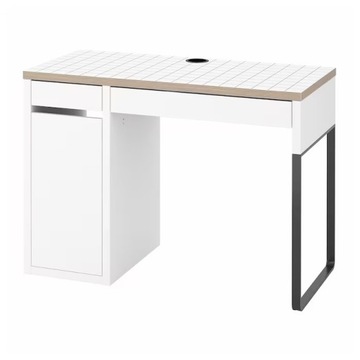 IKEA MICKE biurko z szafką i szufladami 105x50 cm biały antracyt