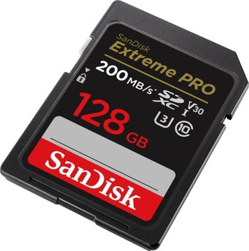 SanDisk Extreme PRO SDXC 128 ГБ 200/90 МБ/с V30