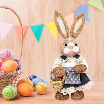 14-дюймовый соломенный пасхальный кролик, рисунок ручной работы в стиле C, реквизит для фотографий