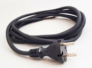 Przewód przyłączeniowy guma 2x1,0mm, 3m czarny