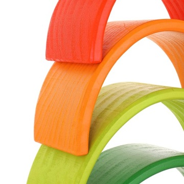 БОЛЬШОЙ ДЕРЕВЯННЫЙ ПАЗЛ МОНТЕССОРИ СОРТИРОВКА РАДУГА