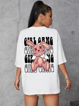 Girl Gang Graphic Bad Laughing Rabbit Tshirt Women