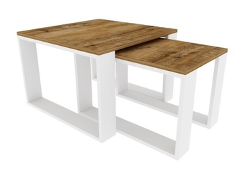 ZESTAW STOLIK KAWOWY ŁAWA 2w1 LOFT DREWNO RETRO