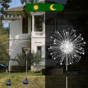 4 шт. СОЛНЕЧНЫЕ САДОВЫЕ СВЕТИЛЬНИКИ Одуванчик ДЕРЕВО ФЕЙЕРВЕРК УКРАШЕНИЕ 150 светодиодов