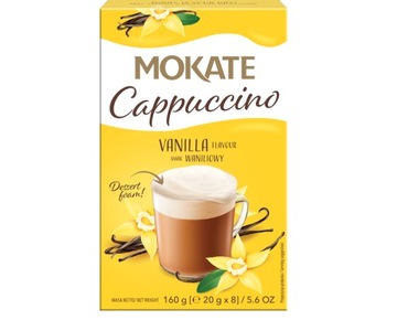 Napój Kawowy Kawa Cappuccino z Pianką Waniliowe 160g 8 Saszetek Mokate