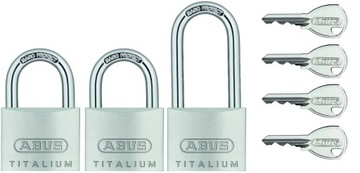 ABUS TITALIUM 3 KŁÓDKI NA 1 KLUCZ KŁÓDKA 40MM