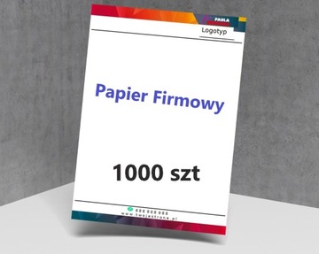 Papier Firmowy z Twoim Logo 1000szt