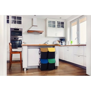 КОМПЛЕКТ 3x КОРЗИНА контейнер для РАЗДЕЛЕНИЯ МУСОРА 3x25л