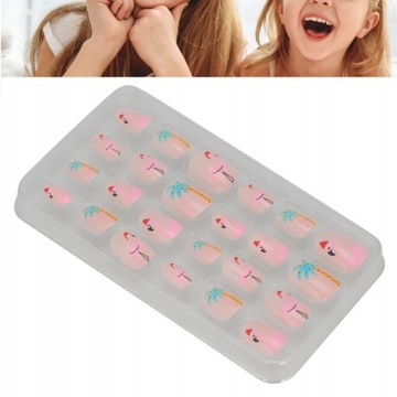 НАКОНЕЧНИКИ НАСКУССТВЕННЫЕ НОГТИ ДЛЯ ДЕТЕЙ МИШКИ ТЕДДИ, 24 ШТ.