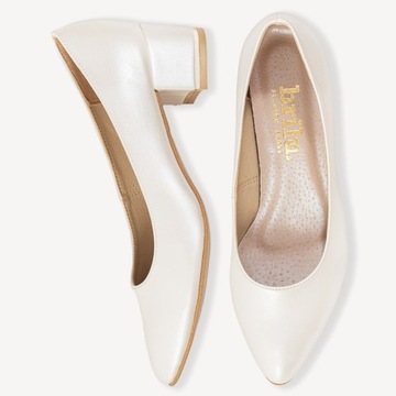 Бриль насос с золотой вставкой на блоке слоновой кости 41