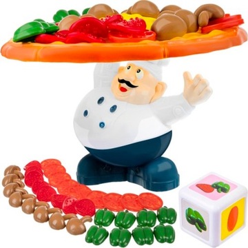 GRA PIZZA RODZINNA UKŁADANKA ZRĘCZNOŚCIOWA UŁÓŻ PIZZĘ MISTRZ PIZZY