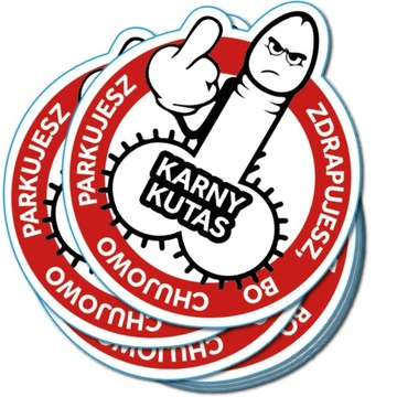 NAKLEJKI KARNE KUT** 50 SZT - wlepy wodoodporne na zewnątrz