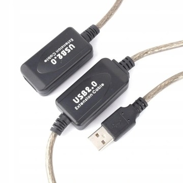 Активный удлинительный кабель USB 2.0, удлинитель 20 м