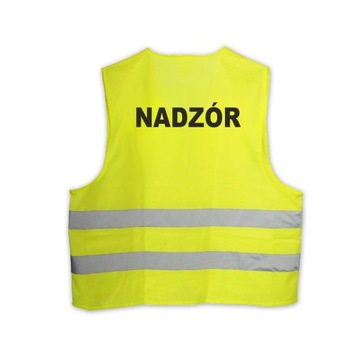 Kamizelka odblaskowa żółta NADZÓR