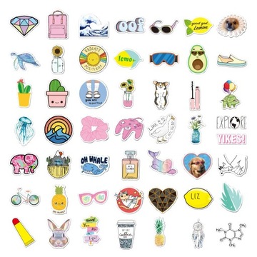 НАБОР НАКЛЕЙКОВ VSCO «ДЕВОЧКА» 450 шт.